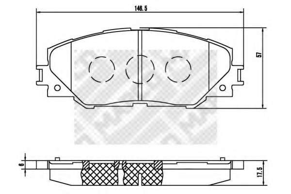 Комплект тормозных колодок, дисковый тормоз
