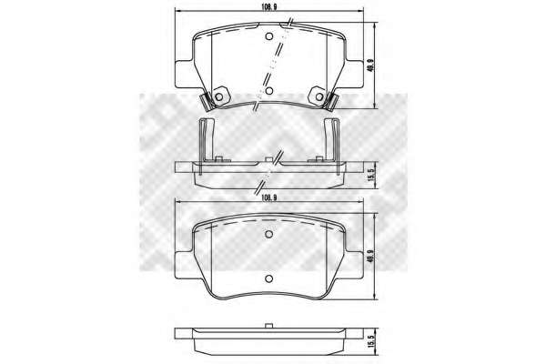 Комплект тормозных колодок, дисковый тормоз