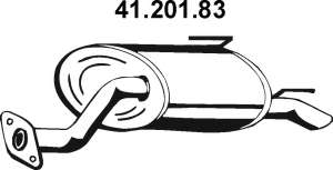 Глушитель выхлопных газов конечный