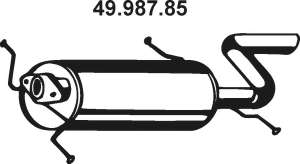 Глушитель выхлопных газов конечный