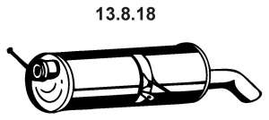 Глушитель выхлопных газов конечный