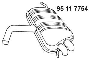 Глушитель выхлопных газов конечный