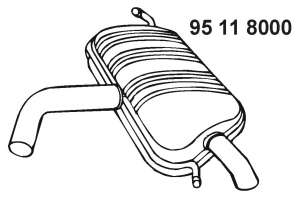 Глушитель выхлопных газов конечный