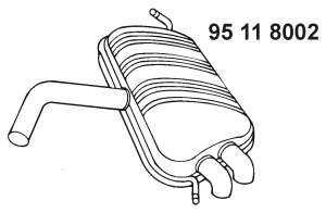 Глушитель выхлопных газов конечный