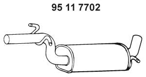 Средний глушитель выхлопных газов