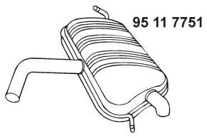 Глушитель выхлопных газов конечный