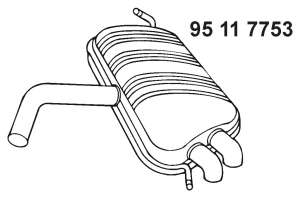 Глушитель выхлопных газов конечный