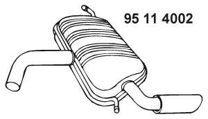 Глушитель выхлопных газов конечный
