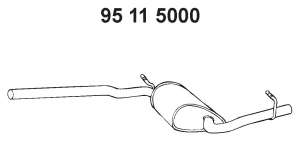 Средний глушитель выхлопных газов