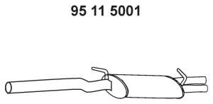 Средний глушитель выхлопных газов