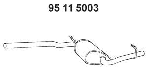 Средний глушитель выхлопных газов