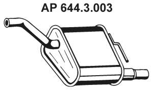 Глушитель выхлопных газов конечный