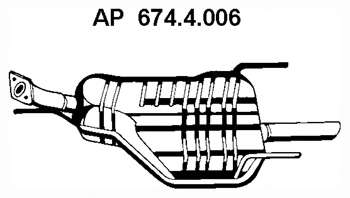 Глушитель выхлопных газов конечный