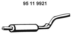 Средний глушитель выхлопных газов