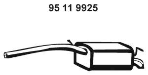 Глушитель выхлопных газов конечный