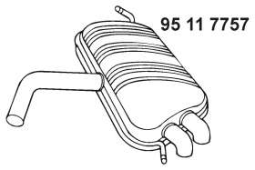 Глушитель выхлопных газов конечный