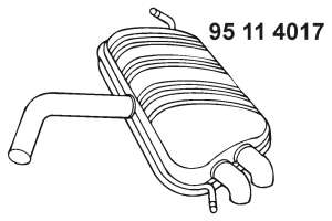 Глушитель выхлопных газов конечный