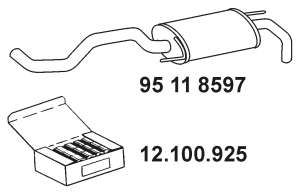 Глушитель выхлопных газов конечный