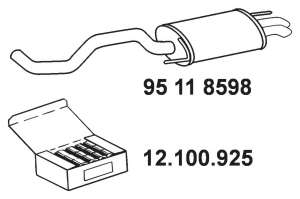 Глушитель выхлопных газов конечный
