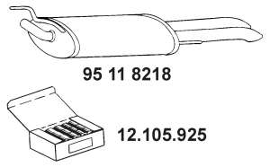 Глушитель выхлопных газов конечный