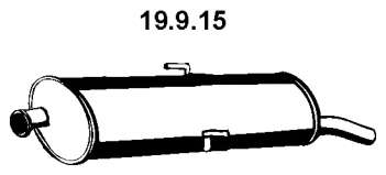 Глушитель выхлопных газов конечный