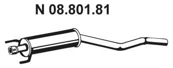 Средний глушитель выхлопных газов