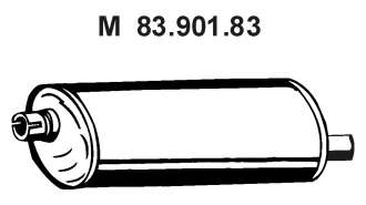 Средний глушитель выхлопных газов