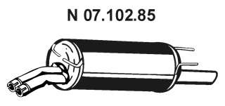 Глушитель выхлопных газов конечный