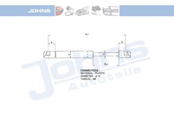 Газовая пружина, крышка багажник