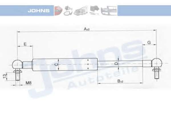 Газовая пружина, крышка багажник