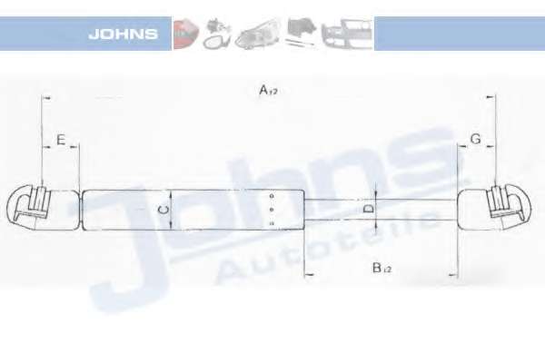 Газовая пружина, крышка багажник