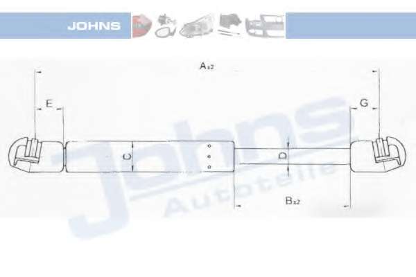 Газовая пружина, крышка багажник