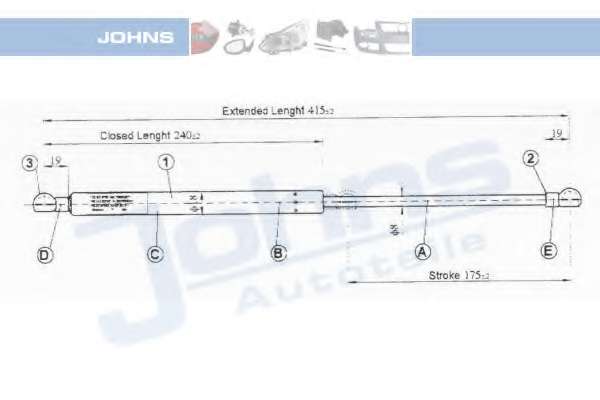 Пружина газова / помещения для груза