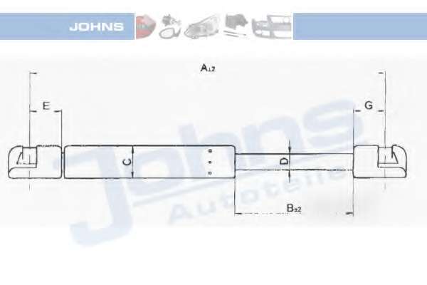 Газовая пружина, крышка багажник