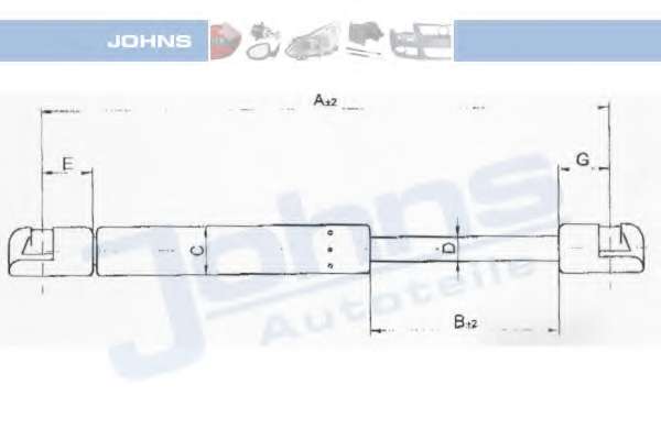 Газовая пружина, крышка багажник