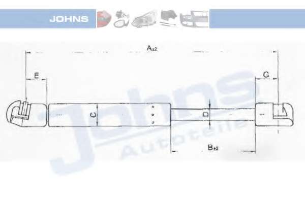 Газовая пружина, крышка багажник
