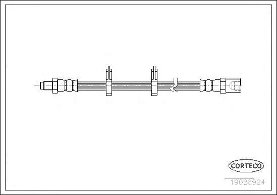Шланг гальмівний (передній) Iveco Daily -99 (460 мм)
