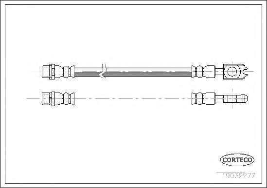 Шланг гальмівний (задній) Audi A6/VW Passat 97-05 (325mm)