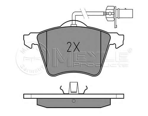 Колодки гальмівні (передні) VW T4 90-03 R16 (з датчиками)