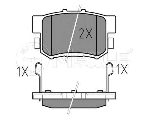 Колодки гальмівні (задні) Honda Accord IV/V/Civic VI/VII/VIII