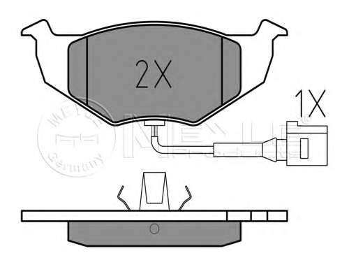 Колодки гальмівні (передні) Skoda Fabia/VW Polo 1.0-2.0 00-14 (з датчиком)