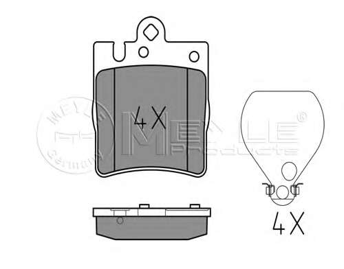 Колодки гальмівні (задні) MB C-class (W203) 00-07/E-class (W210) 96-02