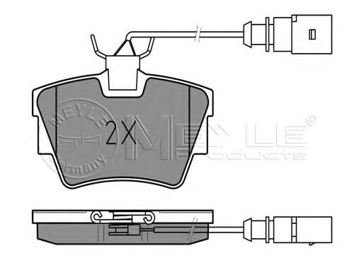 Колодки гальмівні (задні) VW T4 1.8-2.8 90-03 (з датчиком)