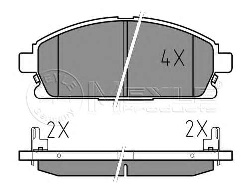 Колодки гальмівні (передні) Nissan X-Trail 01-13/Pathfinder 97-04