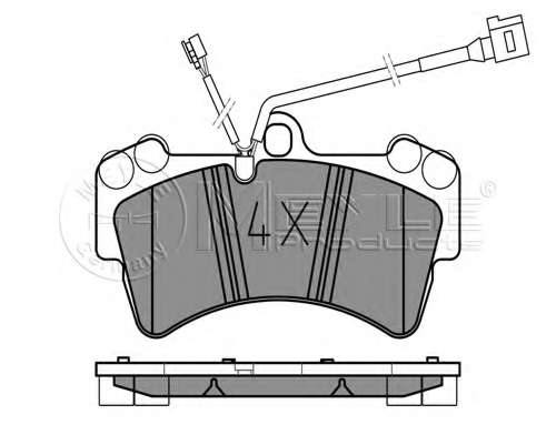 Колодки гальмівні (передні) Audi Q7/ Porsche Cayenne/VW Touareg 02-10 (Brembo) (190.2x106.5x16.5)