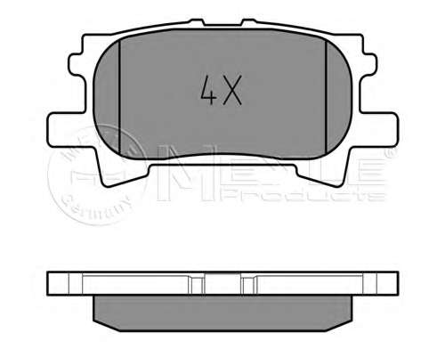 Колодки гальмівні (задні) Lexus RX 03-08