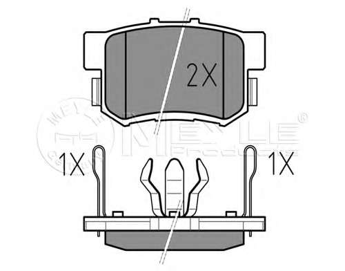 Колодки гальмівні (задні) Honda Accord IV/V/VI/VII 89-12/Civic VI/VII/VIII 94-/CR-V 01-07