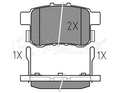 Колодки гальмівні (задні) Honda Accord VIII 2.0-2.4i 08- (Nissin)