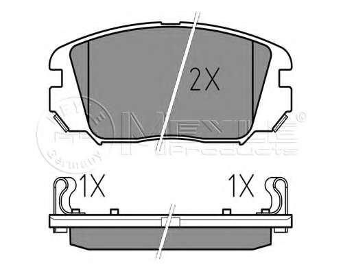 Колодки гальмівні (передні) Hyundai Sonata 04- (Mando)