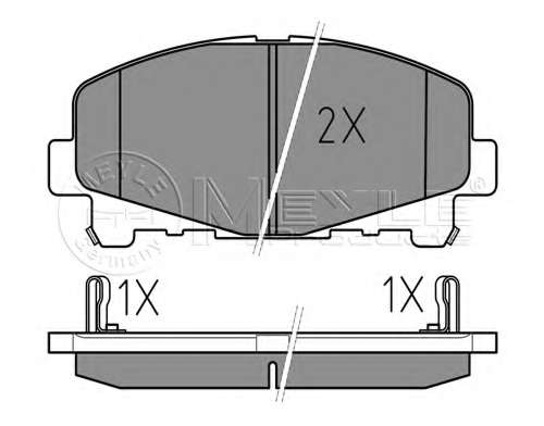 Колодки гальмівні (передні) Honda Accord VIII 07-/IX 12- (Akebono)